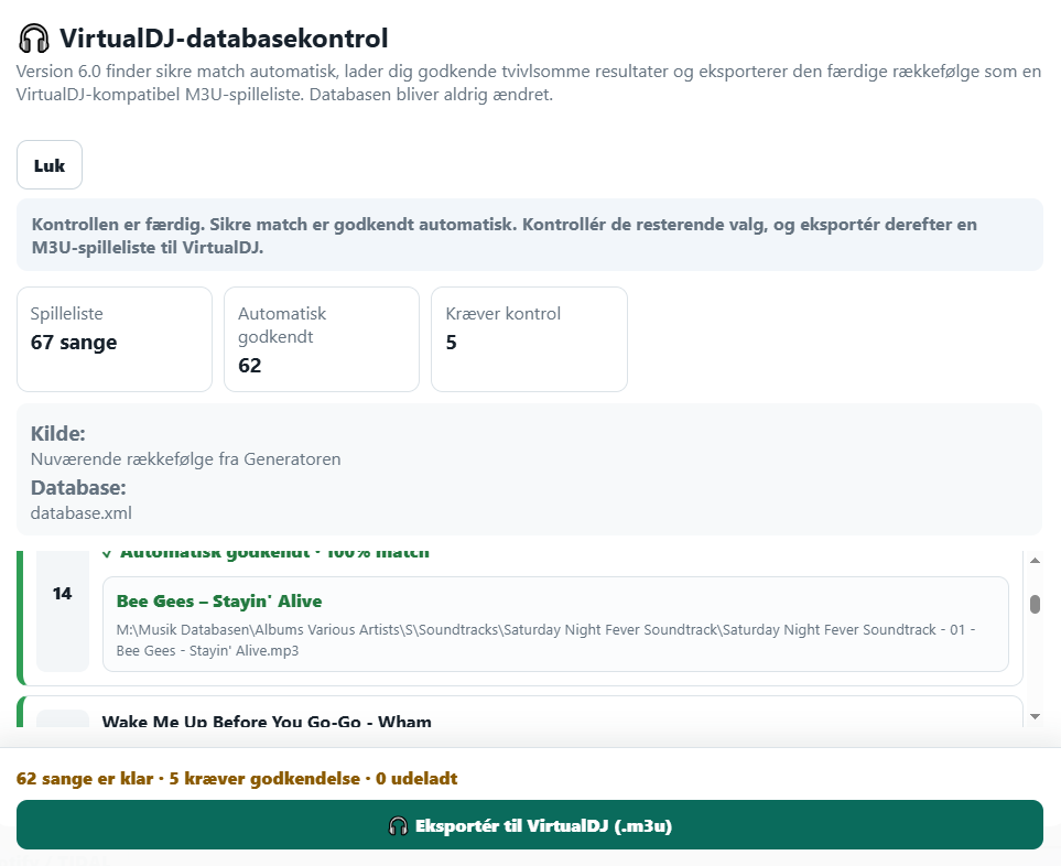 Fundne musikfiler